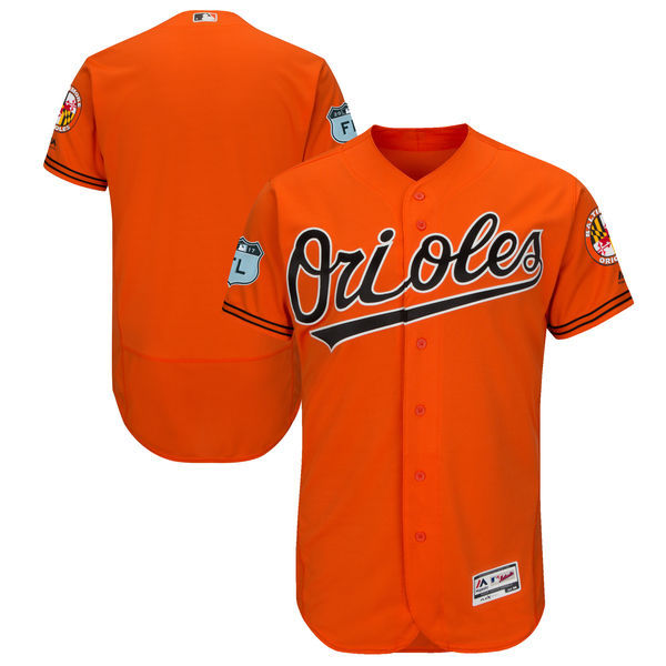 2017 MLB Baltimore Orioles Blank Orange Jerseys->baltimore orioles->MLB Jersey